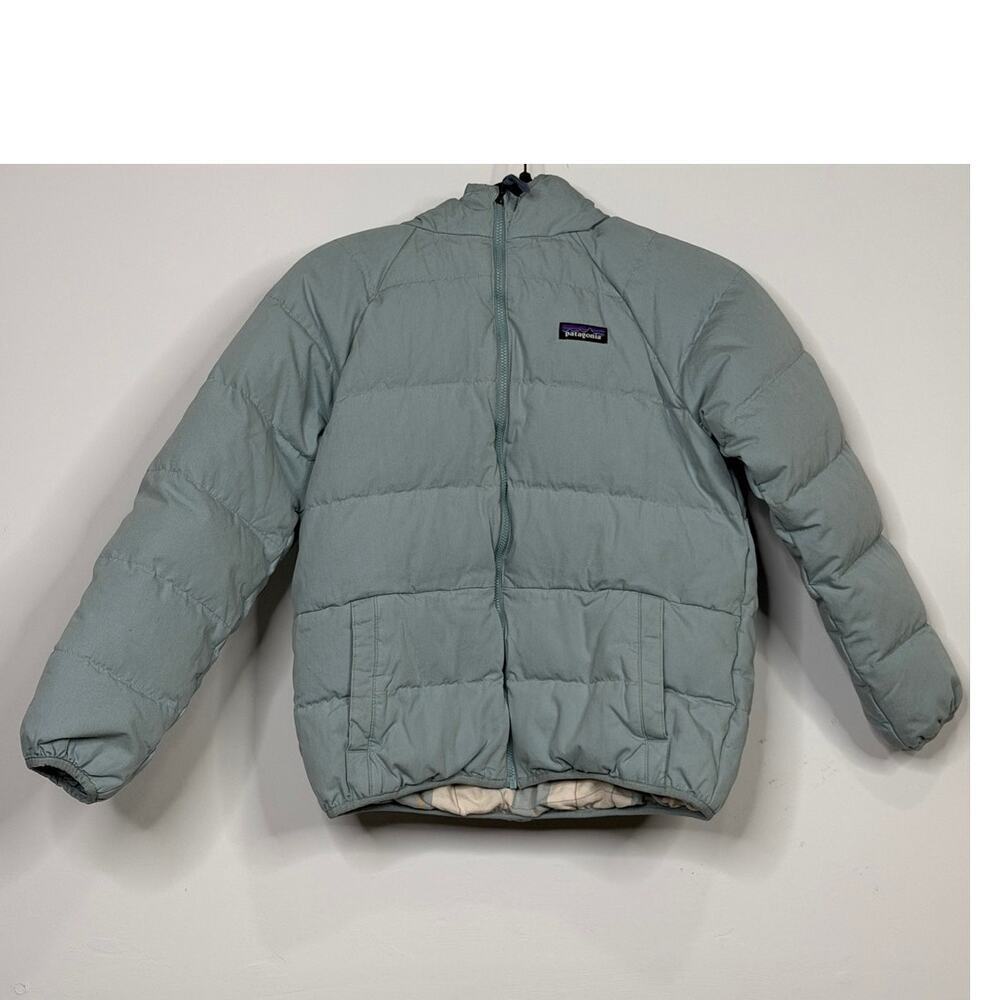 Patagonia Kids Cotton Quilted Down Jacket Thermal Blue / Size-Large 12